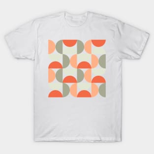 Peach Geometric Pattern T-Shirt